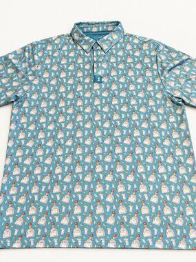 Bogey Bros Tequila Golf Polo Mens XL Teal Blue New Without Tags